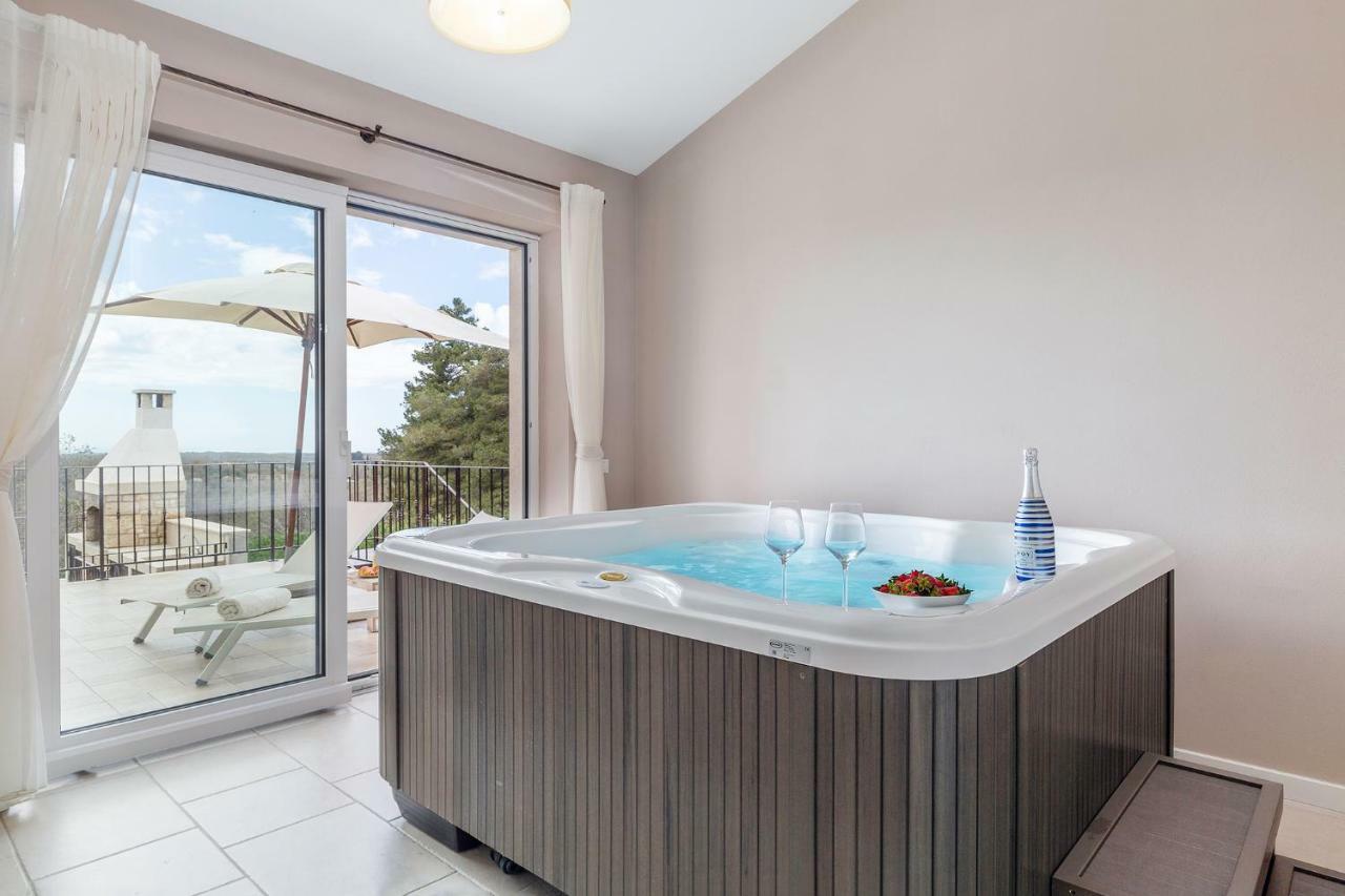 Villa Sterpazzi - Near Porec With Sea View, Private Jacuzzi, Sauna And Pool Вишнян Экстерьер фото